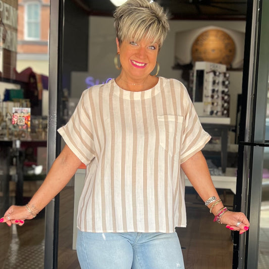 The Blake Top- Sand