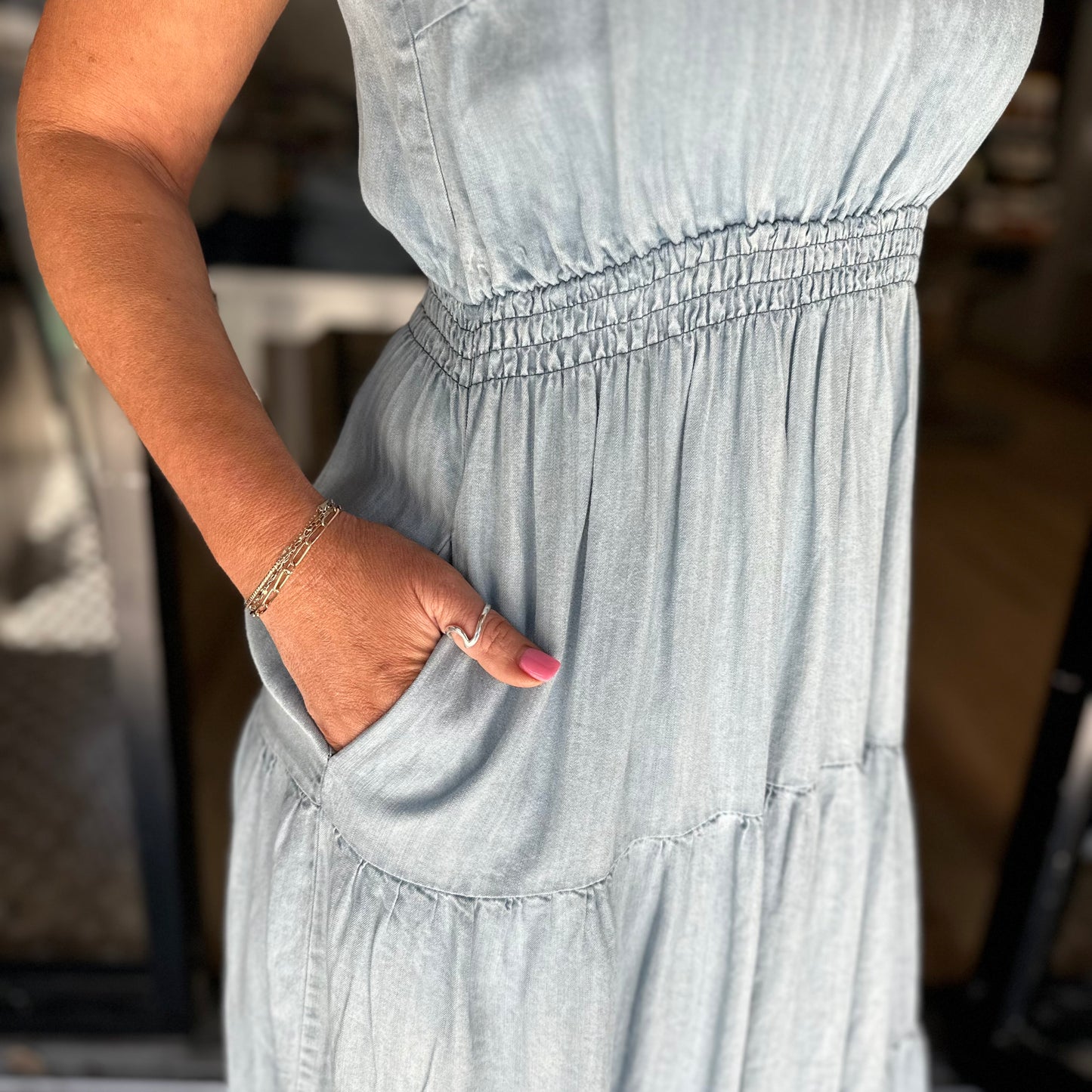Love is in the Air Dress - Chambray