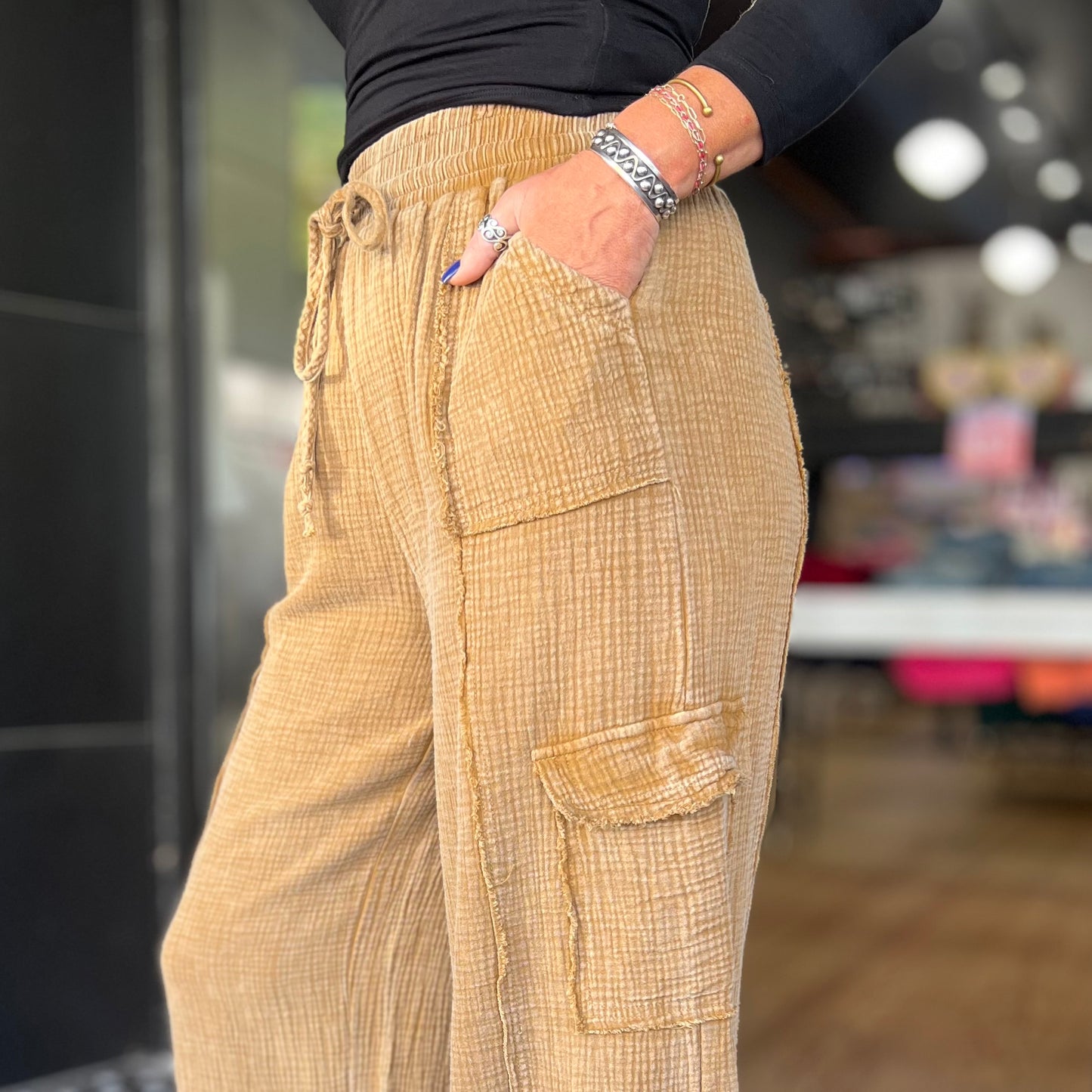 Autumn Illusion Pants - Camel