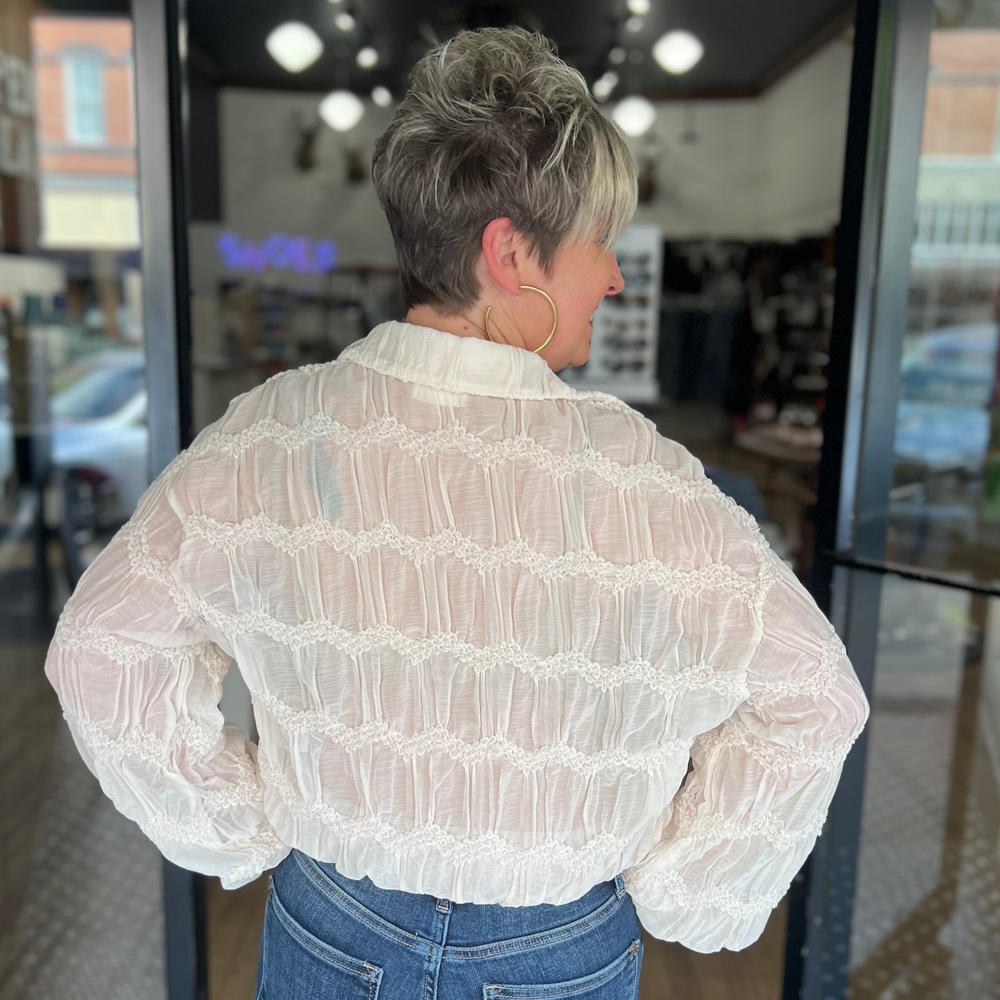 Romance is in the Air Top - Cream