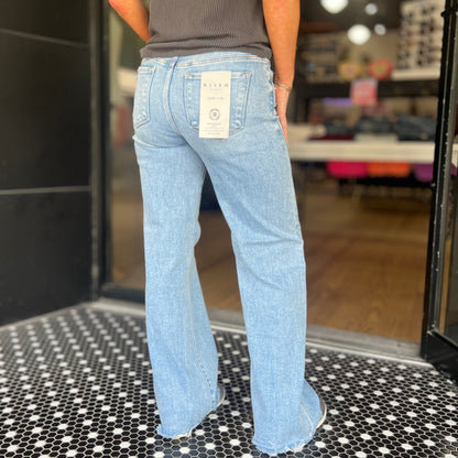 Risen TC Mid-Rise Wide Jeans- Light