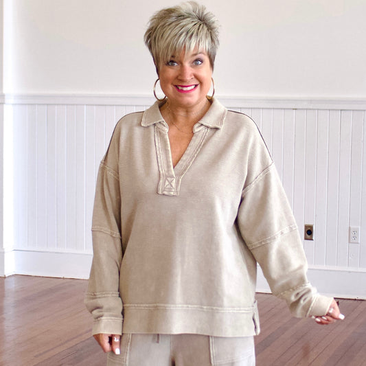 The Dallas Top- Light Mocha