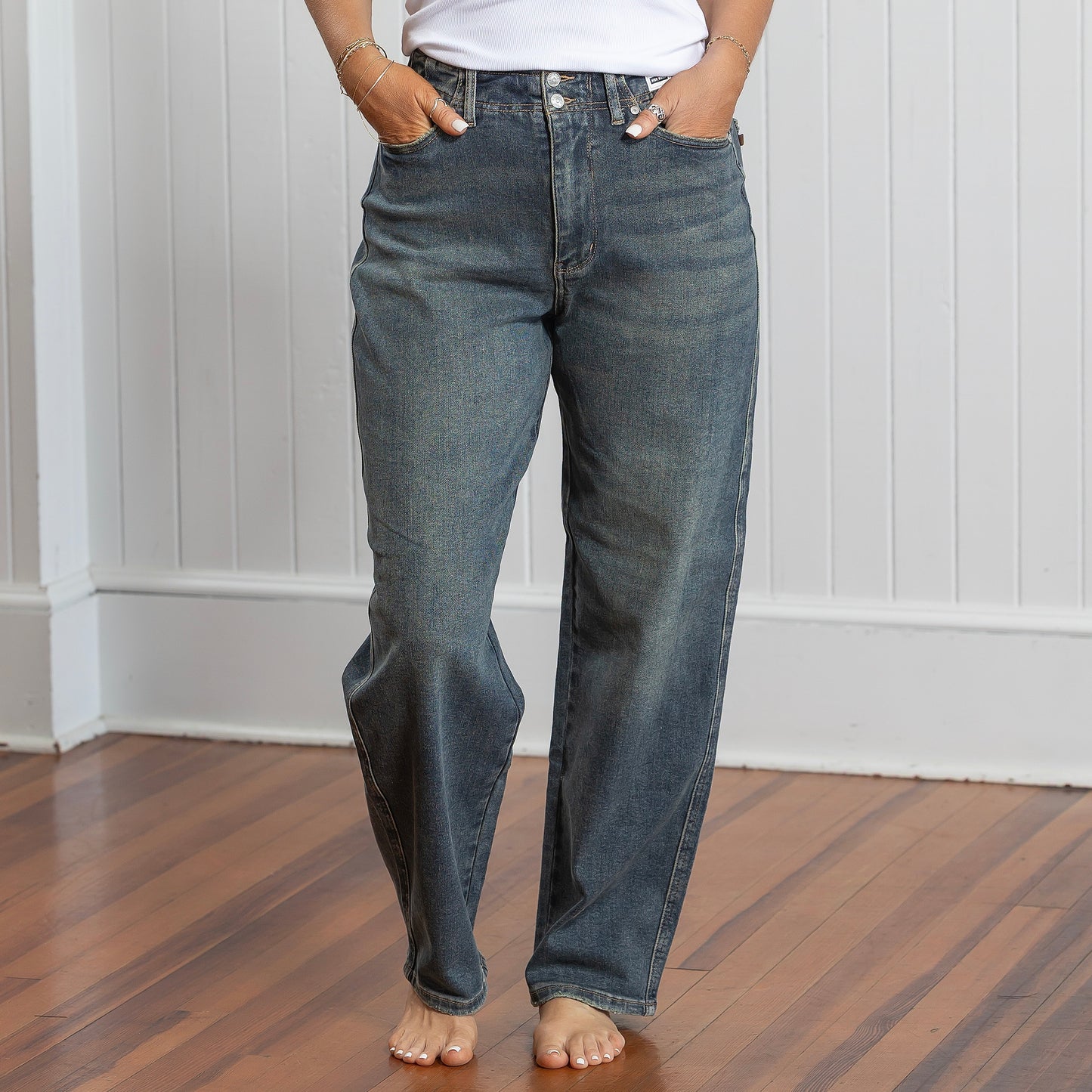 Judy Blue Marlow w/Dbl Button - Med