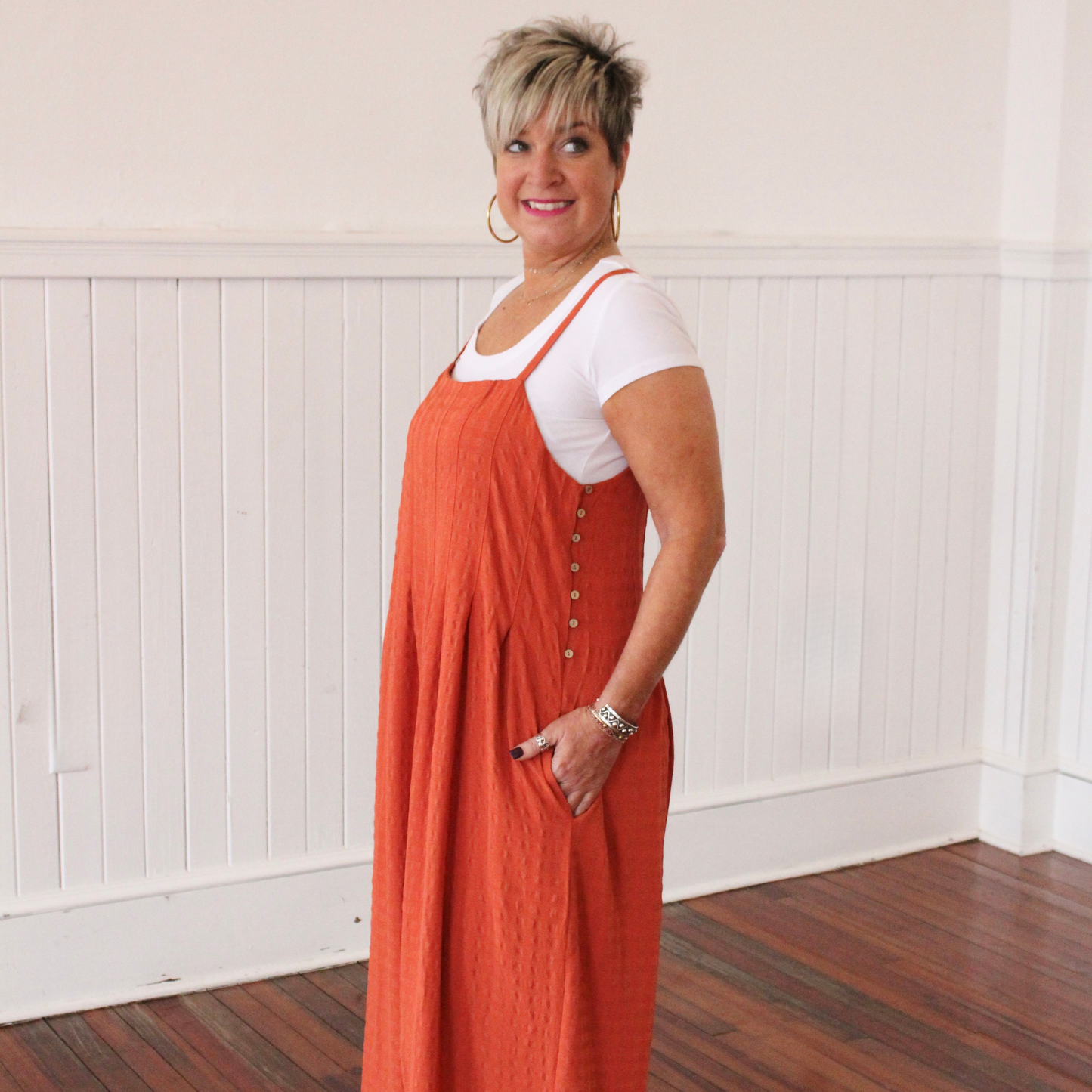 Jumping into Fall Jumpsuit