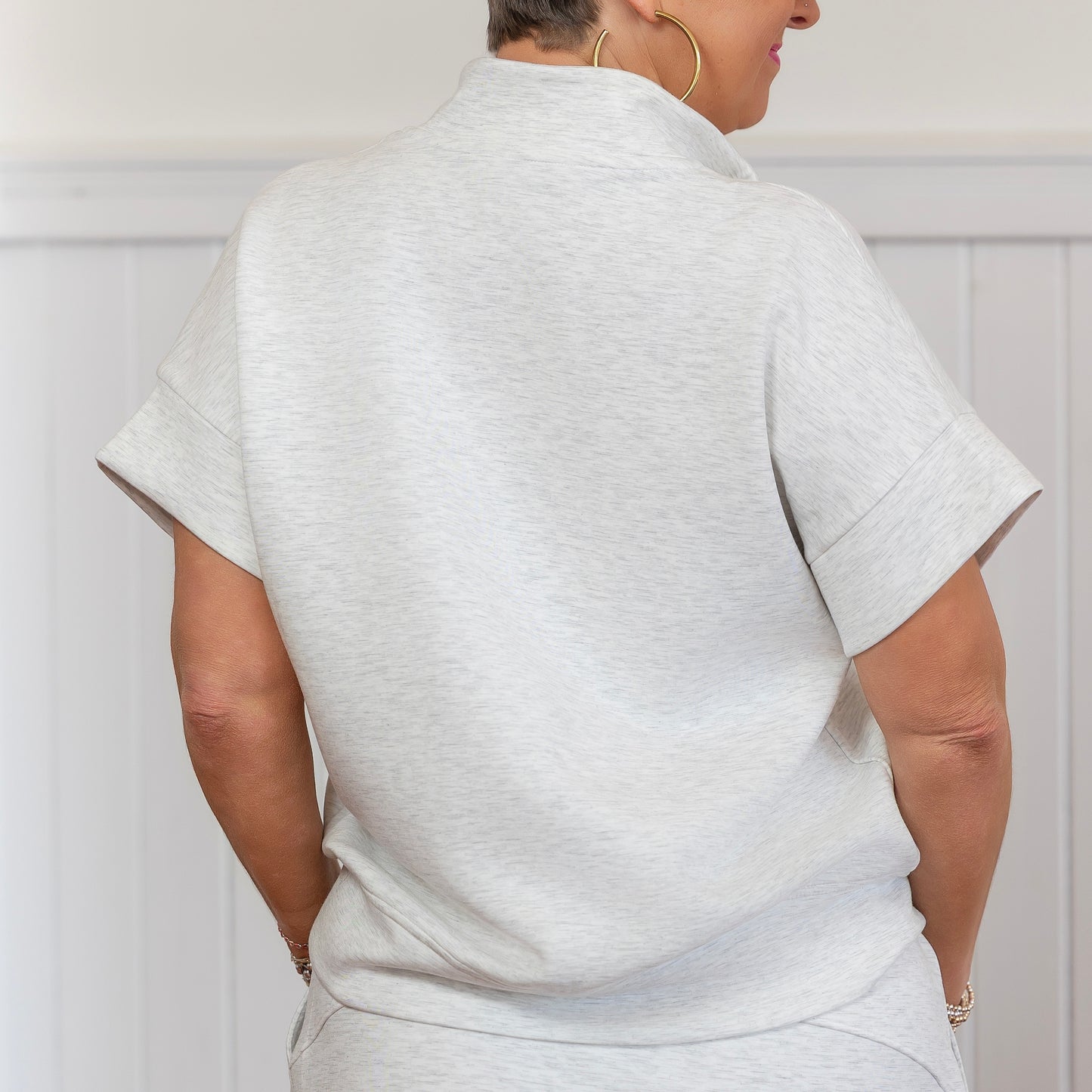 Scuba Half Zip Short Sleeve - Lt. Heather Grey