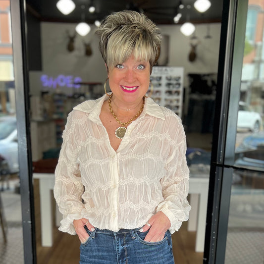 Romance is in the Air Top - Cream