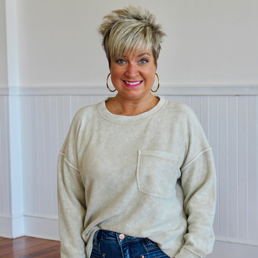 The Blake Top- Khaki