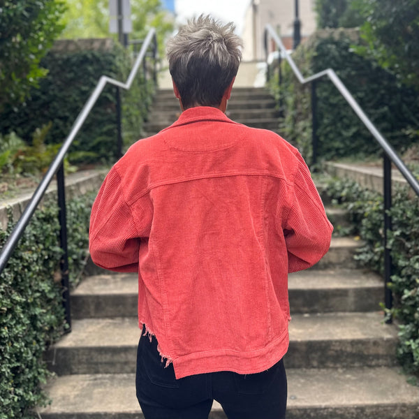 Corduroy Trucker Jacket - Dried Tomato
