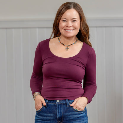 Basic LS Scoop Layering Top - Assorted