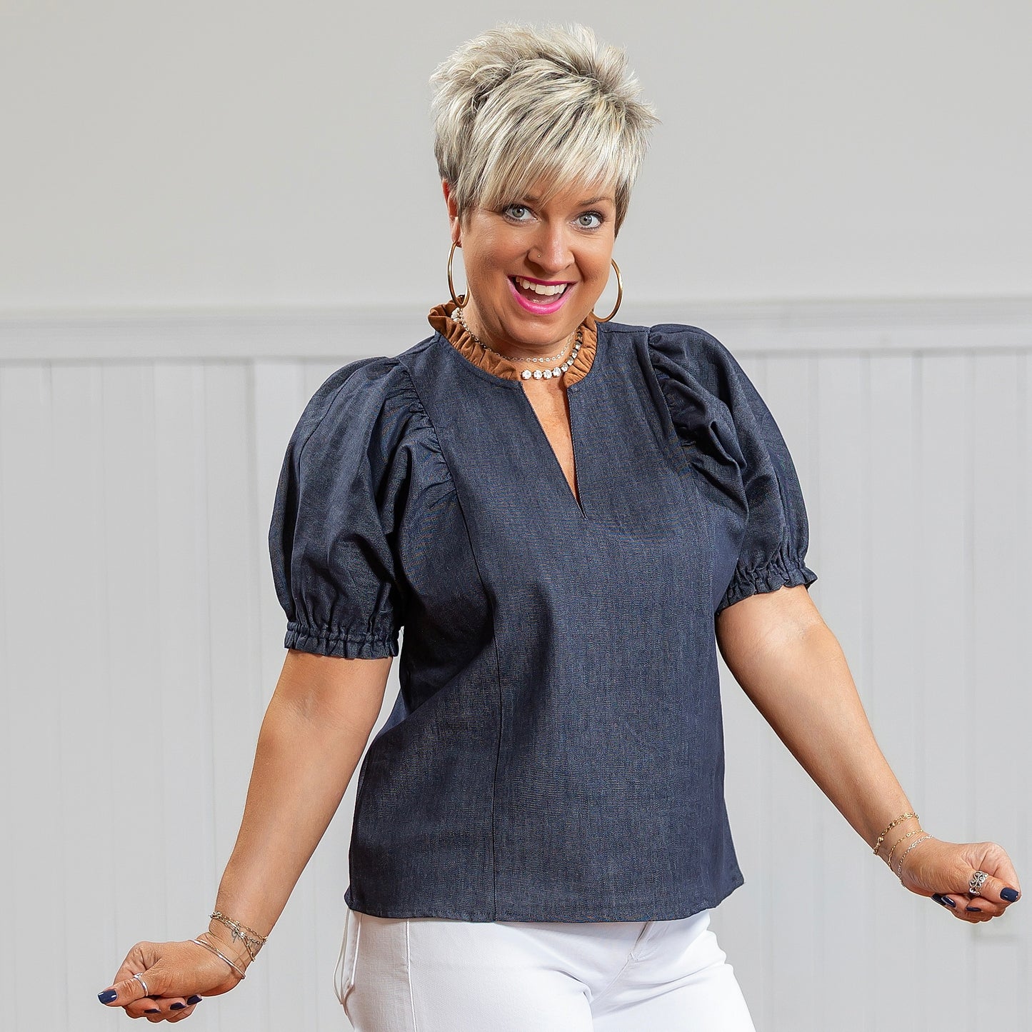 Reba Top - Dark Denim