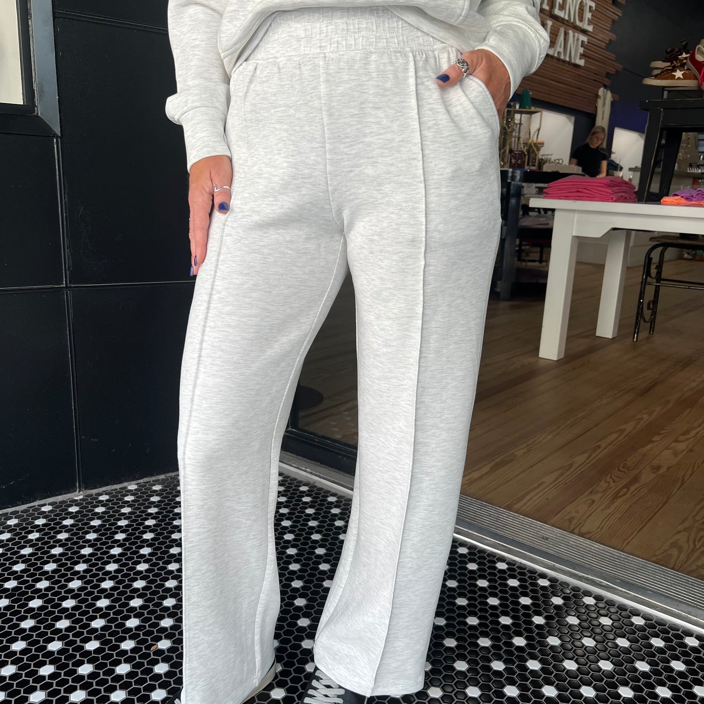 Scuba Straight Pant- Light Grey