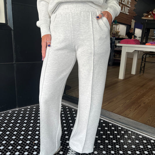 Scuba Straight Pant- Light Grey