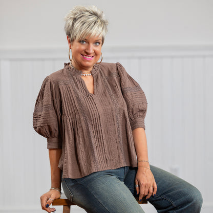 Adelaide Top - Brown