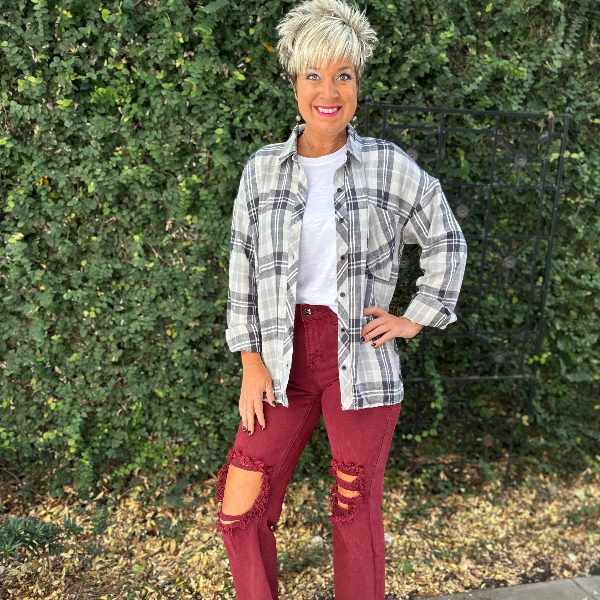The Perfect Boyfriend Flannel- Navy