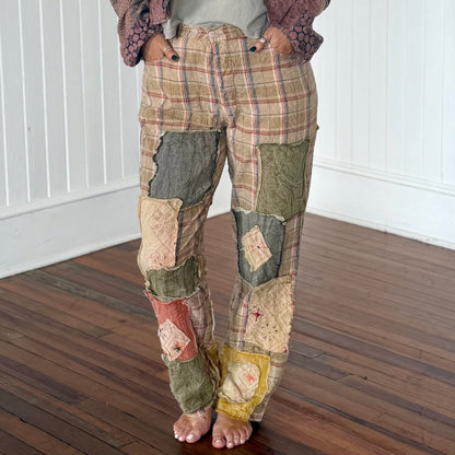 Traveling On Patchwork Pants