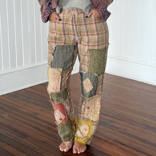 Traveling On Patchwork Pants