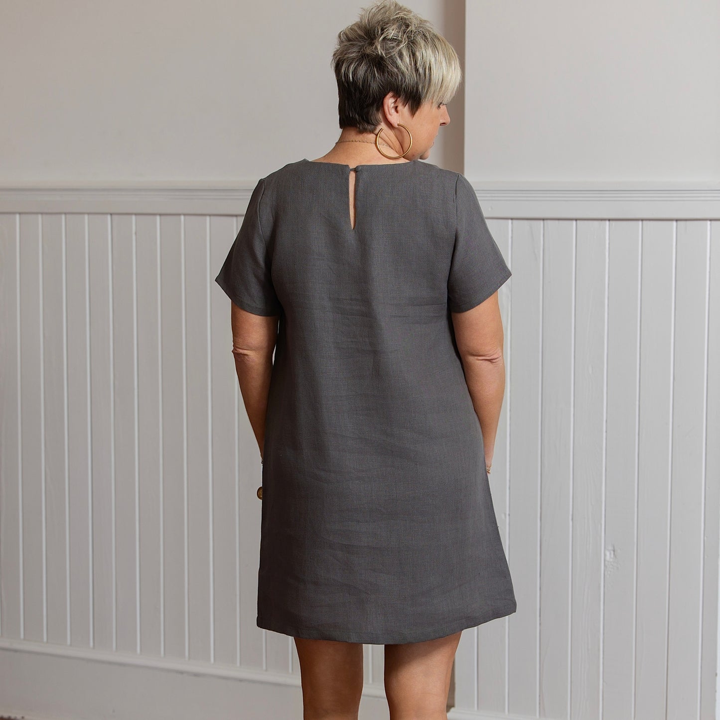 Luxe in Linen Dress - Charcoal