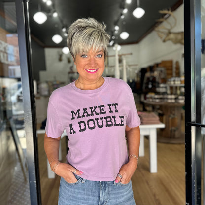 Make It a Double Tee- Lavender