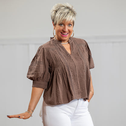 Adelaide Top - Brown