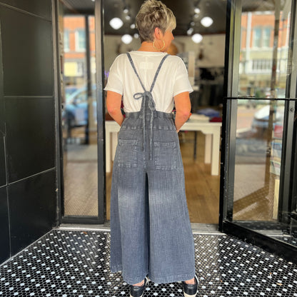 Ease Your Mind Jumpsuit - Faded Denim