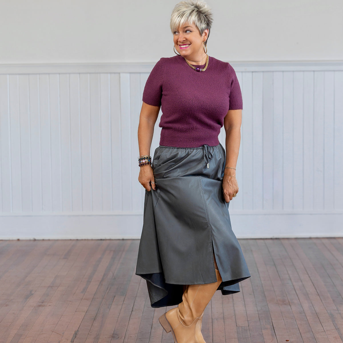 Latitude Skirt - Grey