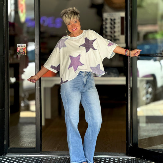 Rockstar Barbie Top- Light Blue