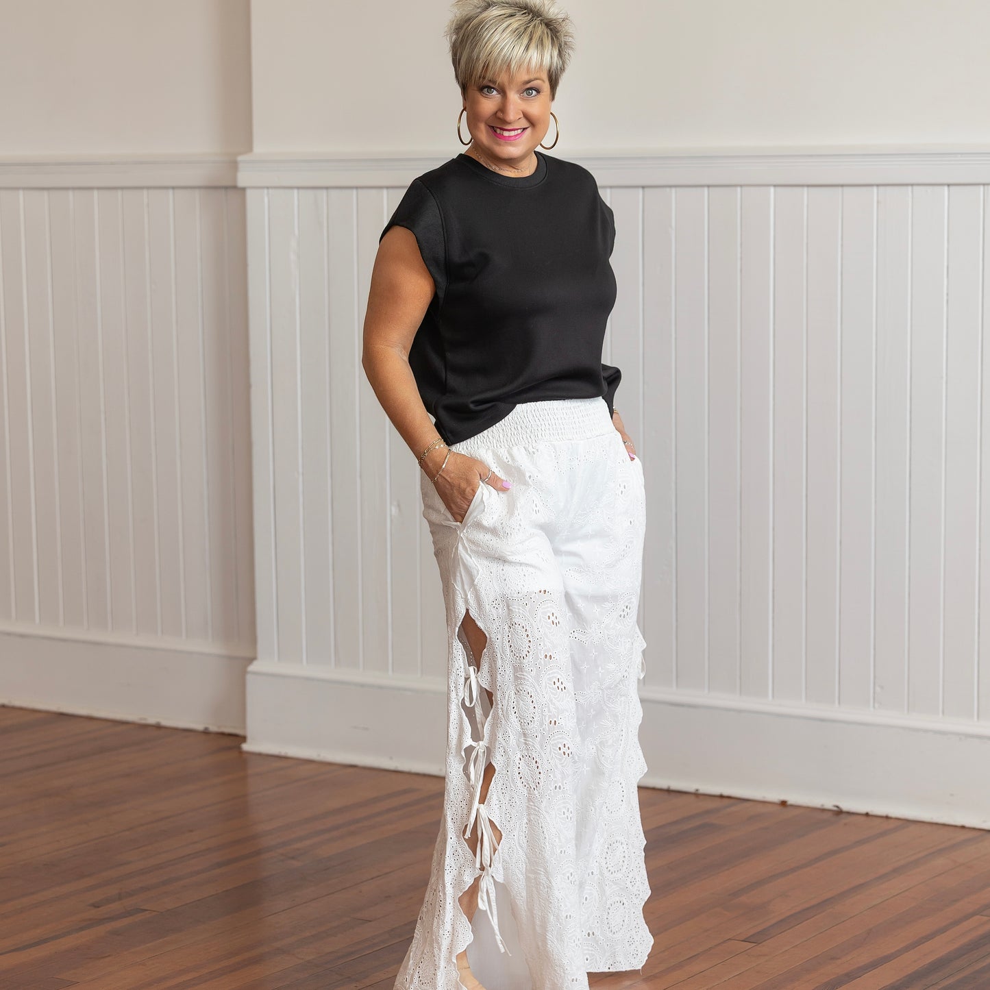Effortlessly Romantic Pants - White