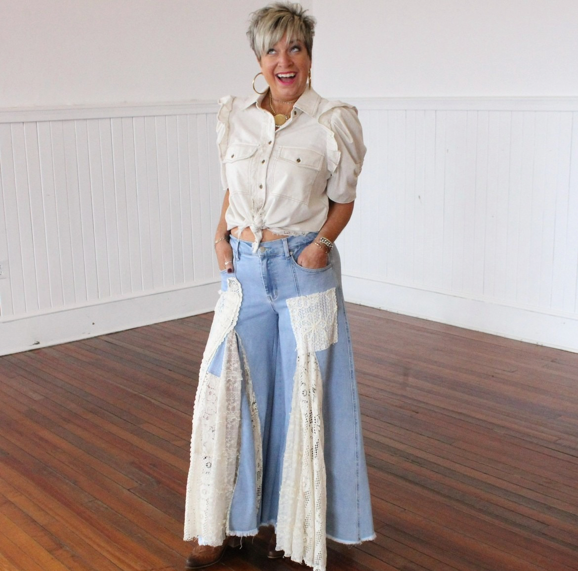 Lainey Inspired Pants - Denim