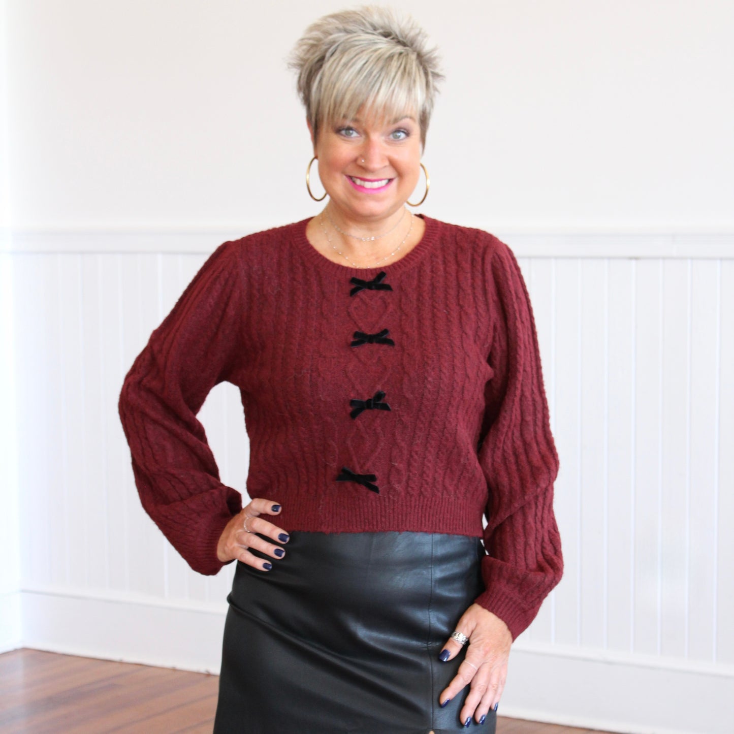 Kate's Favorite Sweater- Burgundy
