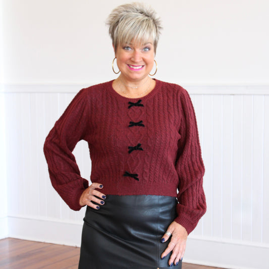 Kate's Favorite Sweater- Burgundy