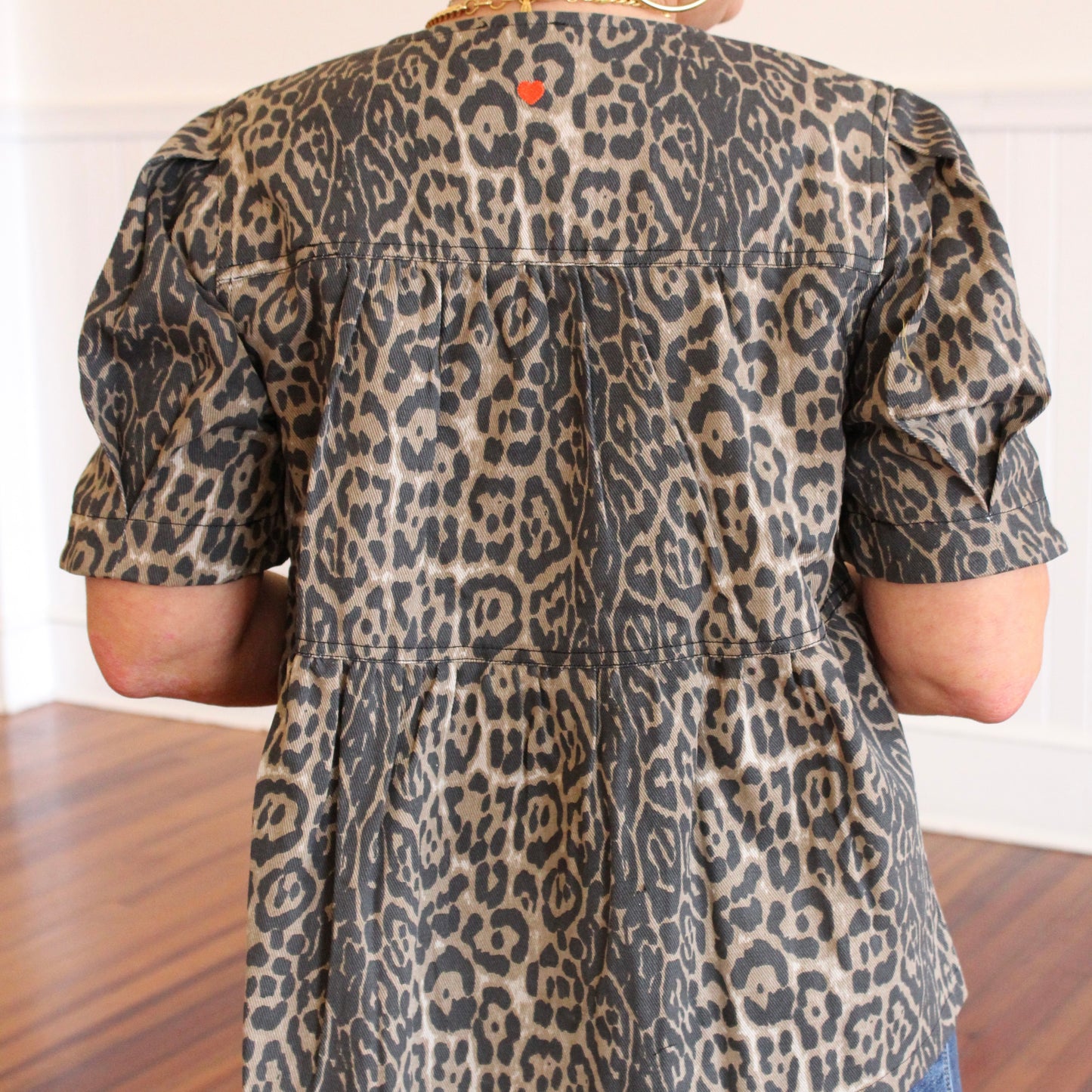 Leopard Babydoll Top