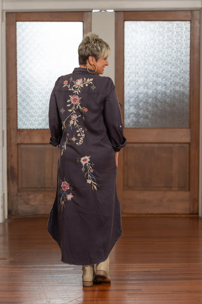 Savina Dress - Charcoal