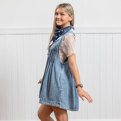 Glad To See You Romper - Denim
