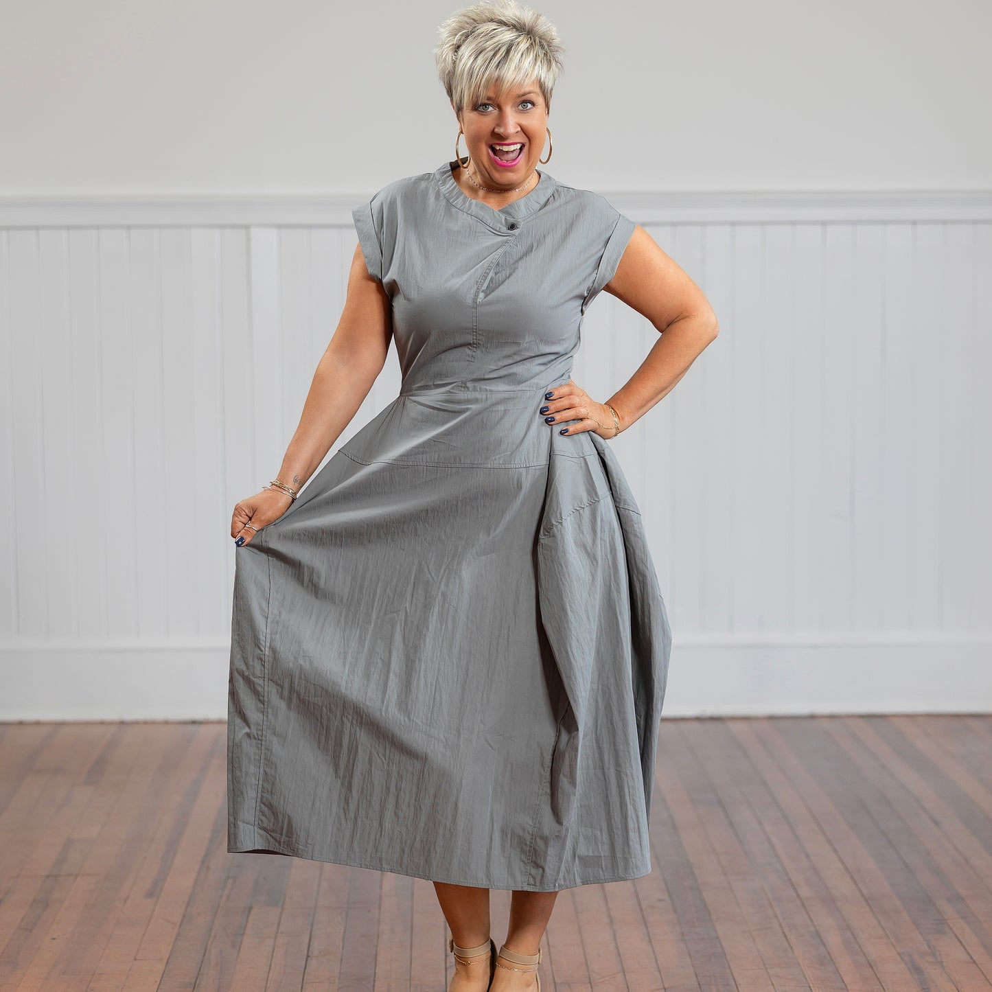 She's Got the Look Dress - Charcoal