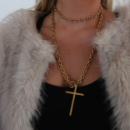 Wrap Around Cross Necklace