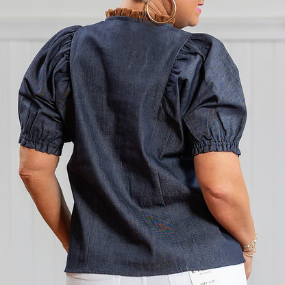 Reba Top - Dark Denim