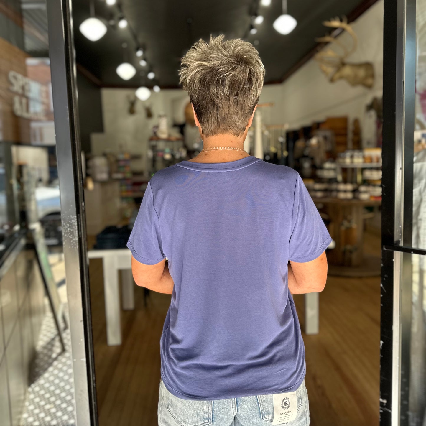 Easy Everyday Top- Dusty Indigo