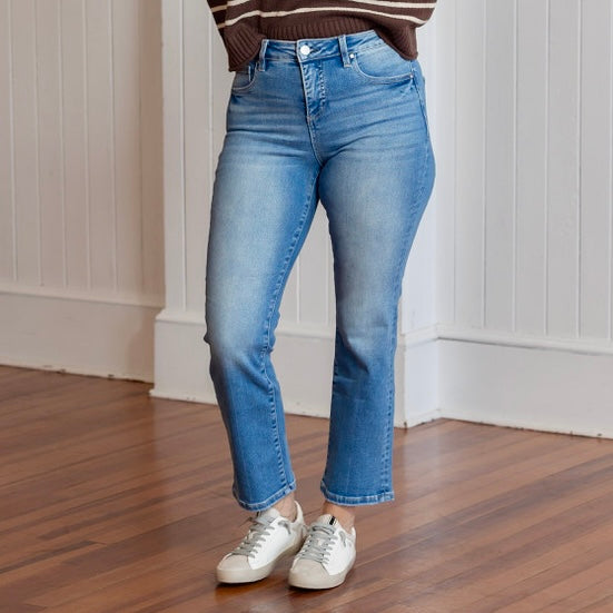 Risen TC Rise-Crop Straight Jeans - Medium