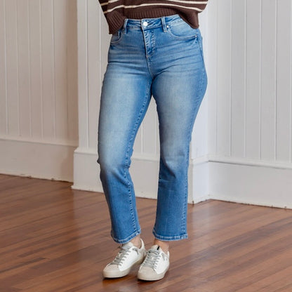 Risen TC Rise-Crop Straight Jeans - Medium