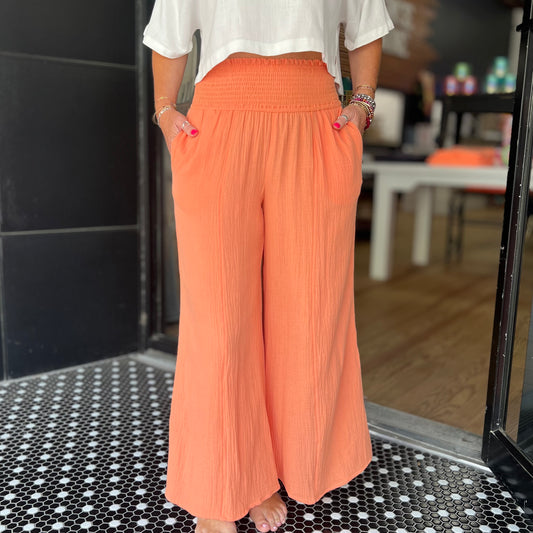 Easy Breezy Pants- Orange