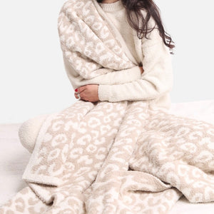 Cheetah Blanket - Taupe