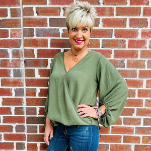 Everyday Glam Top - Olive