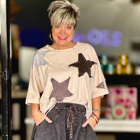 Rockstar Barbie Top- Taupe