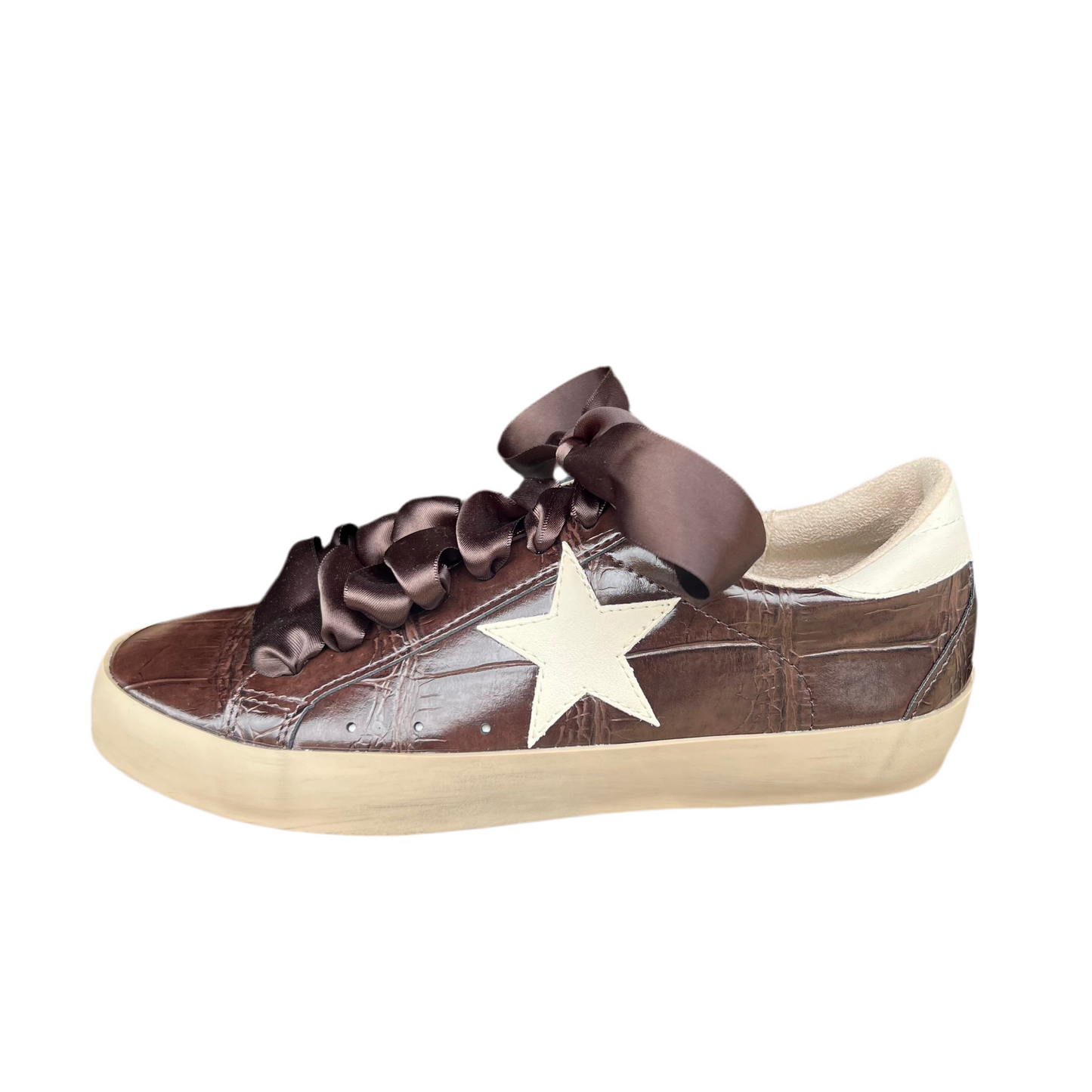 Paula Sneaker - Brown Croco