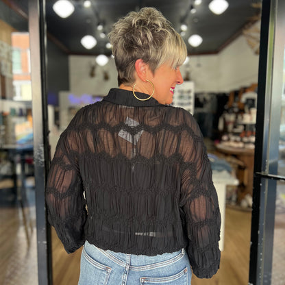 Romance is in the Air Top - Black