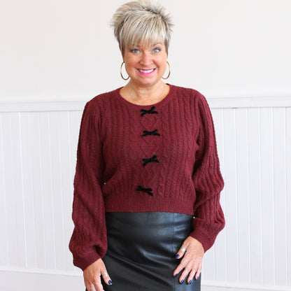 Kate's Favorite Sweater- Burgundy