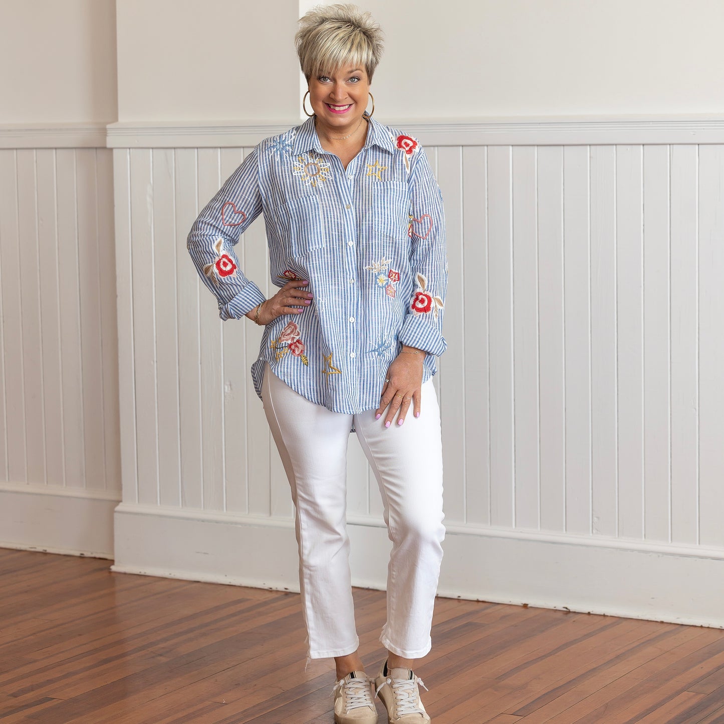 Gasparilla Rose - Blue Stripe