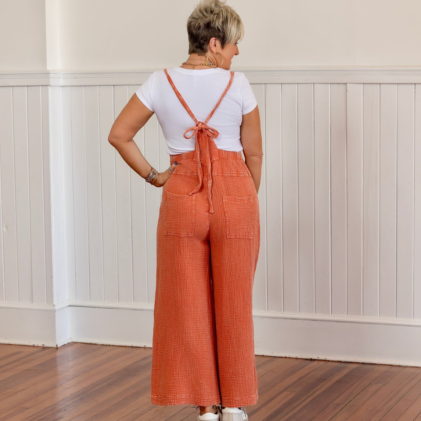 Ease Your Mind Jumpsuit - Coral