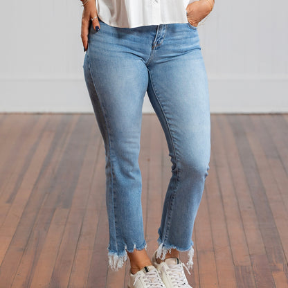Risen HR Crop Straight Slim Jean