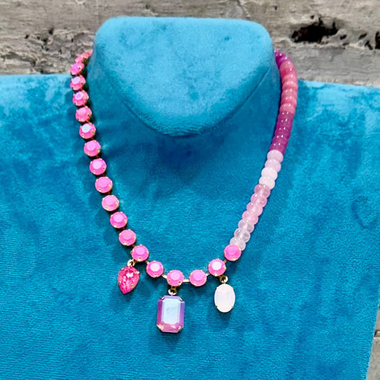 TOVA Glitterbelle Necklace - Pinkle